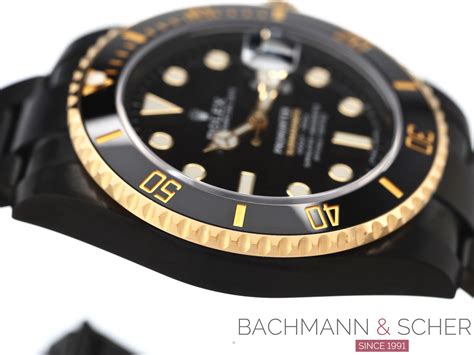 rolex men's submariner 116613 18k gold steel pvd dlc|Rolex Submariner reference.